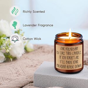 GSPY Friendship Candle, BFF Gifts for Women, Men - Moving, Going Away Gifts for Friends, Coworker Leaving Gifts - Best Friend Candle, Bestie Gifts - Funny Goodbye, Birthday Gifts for Friends Female