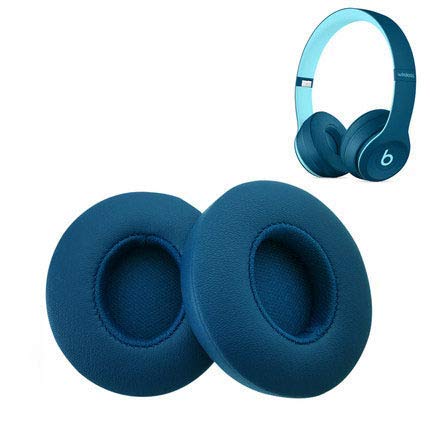 Solo3 Wireless Ear Pads Replacement Earpads Ear Cushion Compatible with by Dr. Dre Solo 2.0 Solo3 Wireless On-Ear Headphones (Aqua Blue)