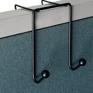 Tetra-Teknica CWH-02 3 Inch Space Addition Wire Double Hook for Partition Wall Cubicle Panel, Color Black