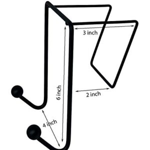 Tetra-Teknica CWH-02 3 Inch Space Addition Wire Double Hook for Partition Wall Cubicle Panel, Color Black