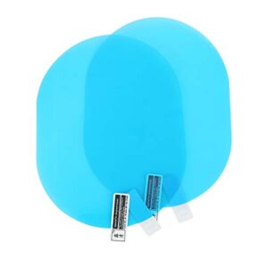 X AUTOHAUX 2pcs Oval Car Rearview Mirror Nano Film Anti Rain Waterproof Side Window Clear Protective Sticker 130mm x 95mm