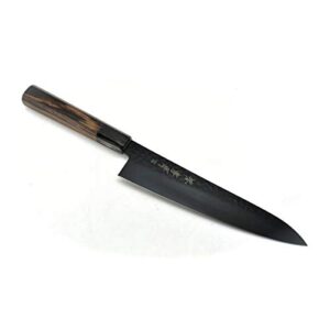 sakai takayuki/kurokage series vg-10 hammered gyuto(chef's knife) 210 mm/8.3" black