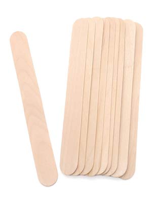 PandaSpa 100 Pieces Jumbo Craft Sticks, Premium Natural Wood for Building, Mixing, and Creating Craft Projects, Size 6 x 3/4
