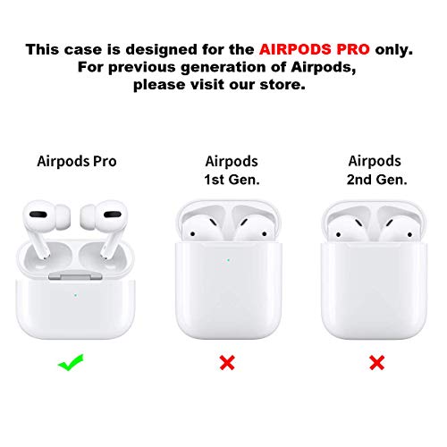 Art-Strap Protective Case, Compatible with AirPods Pro - Shockproof Soft TPU Gel Case Cover with Keychain Carabiner Replacement for Apple AirPods Pro (Turkish Evil Eye)