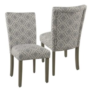 homepop parsons classic upholstered accent dining chair, single pack, grey