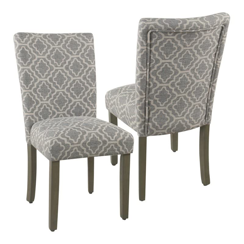 HomePop Parsons Classic Upholstered Accent Dining Chair, Single Pack, Grey