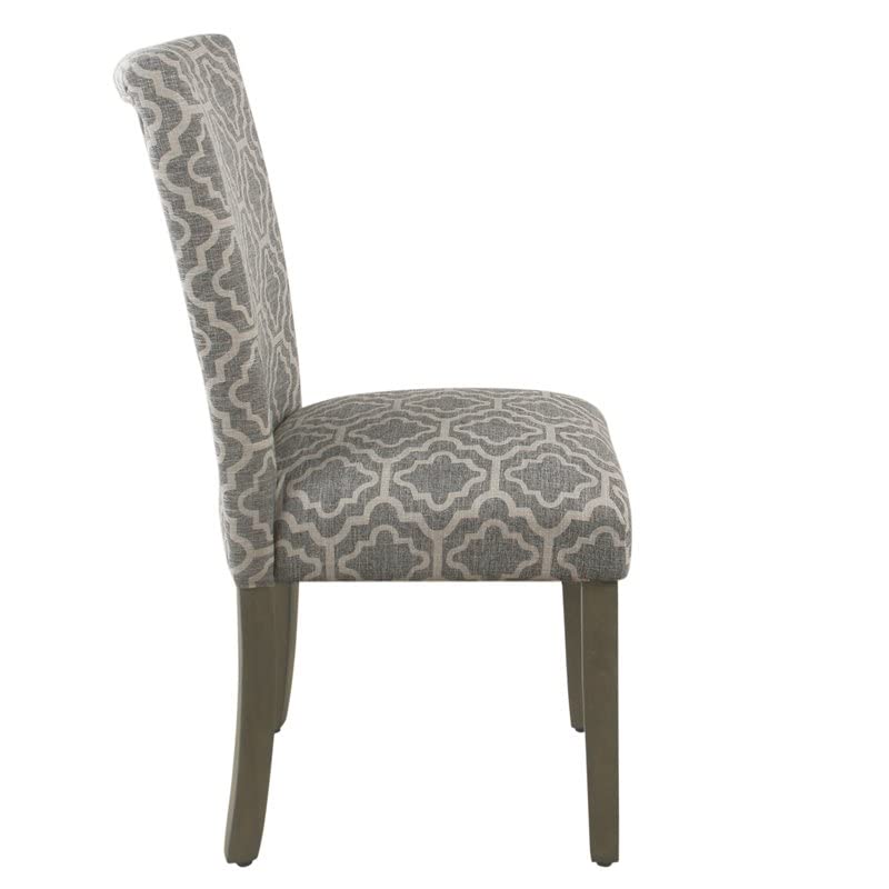 HomePop Parsons Classic Upholstered Accent Dining Chair, Single Pack, Grey