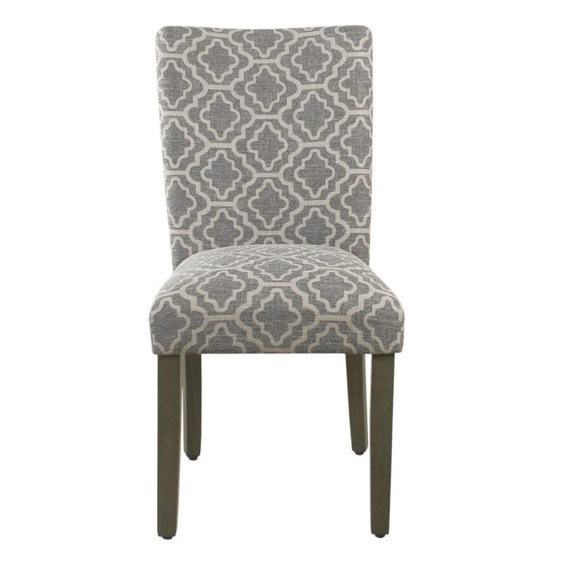 HomePop Parsons Classic Upholstered Accent Dining Chair, Single Pack, Grey