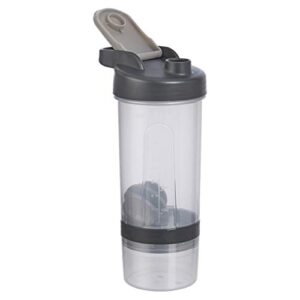 Amazon Basics Shaker Bottle with Mixer Ball, 20 Ounce, 2 Pack, Grey