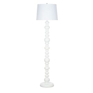 catalina lighting 59" balustraude wood-look floor lamp, glossy white