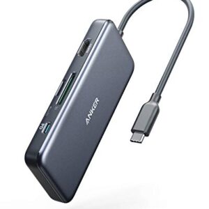 Anker USB C Hub, 341 USB-C Hub (7-in-1) with 4K HDMI, 100W Power Delivery, USB-C and 2 USB-A 5 Gbps Data Ports, microSD and SD Card Reader, for MacBook Air, MacBook Pro, XPS, and More