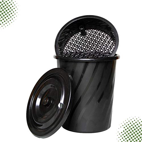 Hemoton Plastic Trash Can Tea Residue Filter Bucket Garbage Can Chinese Kung Fu Tea Accessory (Without Tube) Black