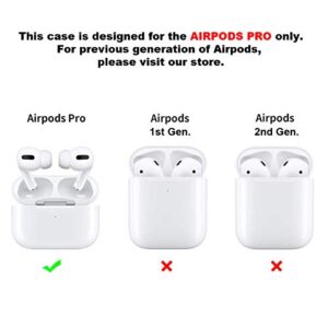 Art-Strap Protective Case, Compatible with AirPods Pro - Shockproof Soft TPU Gel Case Cover with Keychain Carabiner Replacement for Apple AirPods Pro (Tacos Mexican Food)