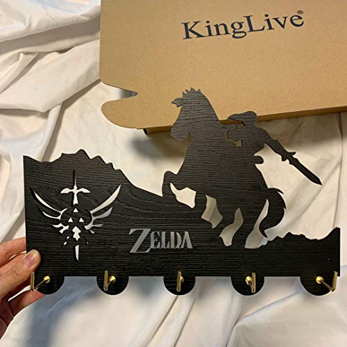 Zelda Key Hooks-Unque Game Theme Decor Wall Hooks Heavy Duty 20LB(Max),Wall Décor,Wood Coat Hooks, Key Holder,Key Hanger for Wall、Entryway and Kitchen