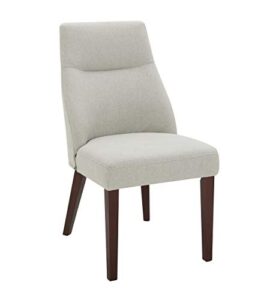 amazon brand – rivet phinney contemporary upholstered dining chair, 19.7"w, wood,silver