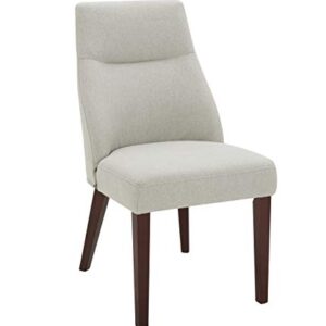 Amazon Brand – Rivet Phinney Contemporary Upholstered Dining Chair, 19.7"W, Wood,Silver