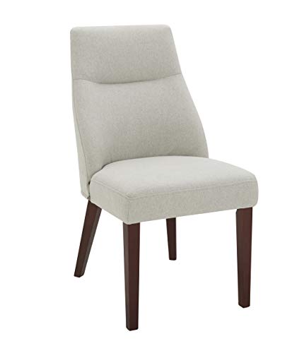 Amazon Brand – Rivet Phinney Contemporary Upholstered Dining Chair, 19.7"W, Wood,Silver