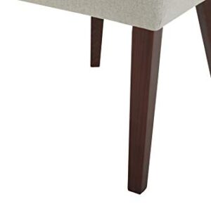 Amazon Brand – Rivet Phinney Contemporary Upholstered Dining Chair, 19.7"W, Wood,Silver