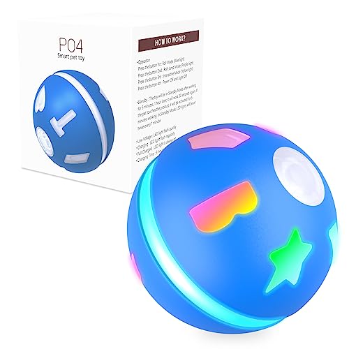 BENTOPAL Interactive Dog Toy Wicked Ball for Indoor Cats/Dogs with Motion Activated/USB Rechargeable