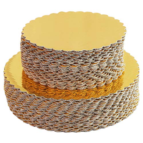 ONE MORE [30pcs] 6" Gold Cakeboard Round,Disposable Cake Circle Base Boards Cake Plate Round Coated Circle Cakeboard Base 6inch,Pack of 30 (Gold, 30)…