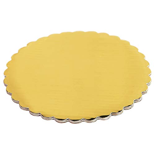 ONE MORE [30pcs] 6" Gold Cakeboard Round,Disposable Cake Circle Base Boards Cake Plate Round Coated Circle Cakeboard Base 6inch,Pack of 30 (Gold, 30)…