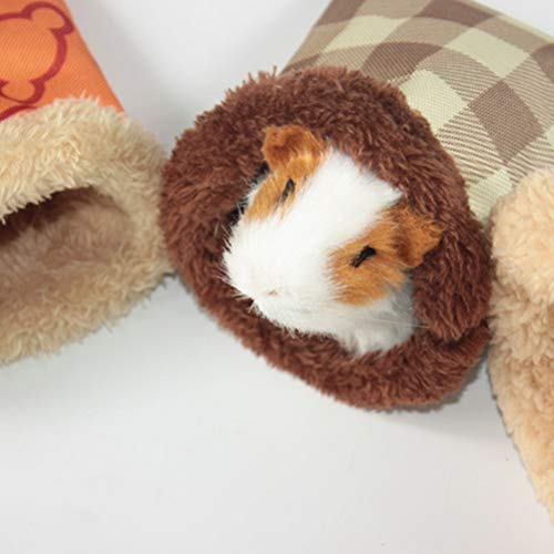 POPETPOP Warm Hamster Sleeping Bag - Cute Small Pet House Bed - Small Animals Winter Cage Nest Accessories for Guinea Pigs, Hamsters, Squirrels, Ferrets, Hedgehogs, Chinchilla (Random Color)