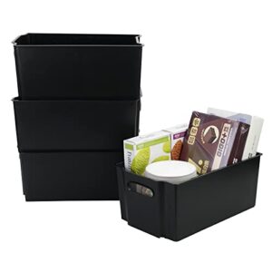yuright pantry stackable organizer bin, plastic freezer storage box, set of 6, r