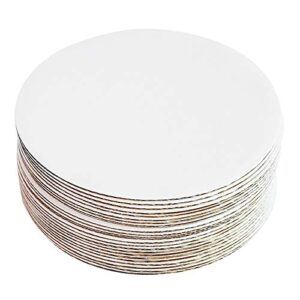 ONE MORE [30pcs] 6" White Cakeboard Round,Disposable Cake Circle Base Boards Cake Plate Round Coated Circle Cakeboard Base 6inch,Pack of 30