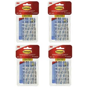 command mini holiday light hooks, great for holiday lights, 40 clips, 48 strips (4 pack)