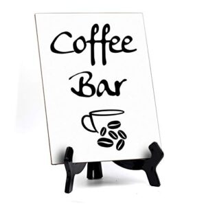 signs bylita coffee bar, table sign, 6" x 8" (white)