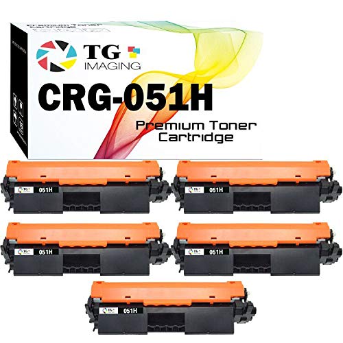 TG Imaging (5 Pack) Compatible Toner Cartridge Replacement for Canon 051 051H Used for imageCLASS LBP162dw MF269dw MF267dw MF264dw Toner Printer (Super High Yield, 4100 Pages)