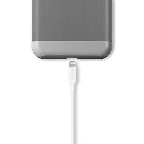 Amazon Basics USB-A to Lightning ABS Charger Cable, MFi Certified Charger for Apple iPhone 14 13 12 11 X Xs Pro, Pro Max, Plus, iPad, 6 Foot, White