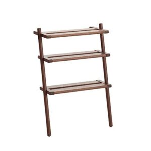 shoe rack nan liang solid wood 3-layer partition wall simple storage rack floor rack color: log and walnut-convenient (color : b)
