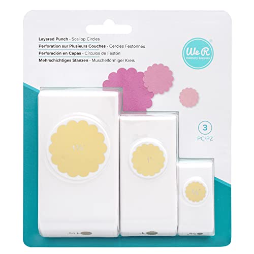 We R Memory Keepers Layering Punches 3/Pkg-Scallop Circles