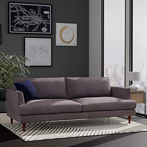 Amazon Brand – Rivet Canton Deep Mid-Century Modern Sofa Couch, 88.6"W, Dark Grey