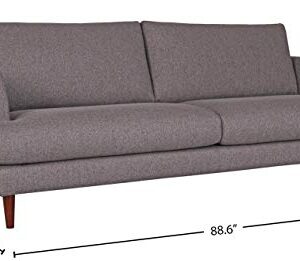 Amazon Brand – Rivet Canton Deep Mid-Century Modern Sofa Couch, 88.6"W, Dark Grey