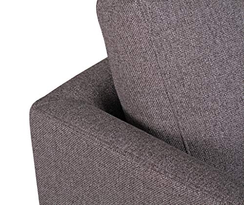 Amazon Brand – Rivet Canton Deep Mid-Century Modern Sofa Couch, 88.6"W, Dark Grey