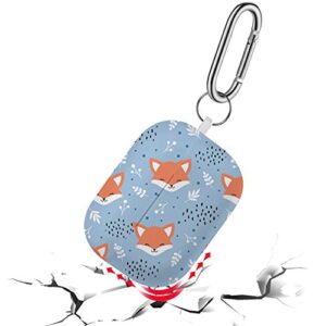 Art-Strap Protective Case, Compatible with AirPods Pro - Shockproof Soft TPU Gel Case Cover with Keychain Carabiner Replacement for Apple AirPods Pro (Cute Fox Wolf)