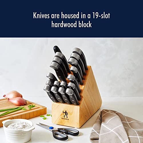 HENCKELS Statement Razor-Sharp 20-Piece White Handle Knife Set with Block, German Engineered Knife Informed by over 100 Years of Mastery