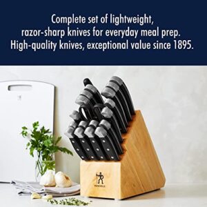 HENCKELS Statement Razor-Sharp 20-Piece White Handle Knife Set with Block, German Engineered Knife Informed by over 100 Years of Mastery