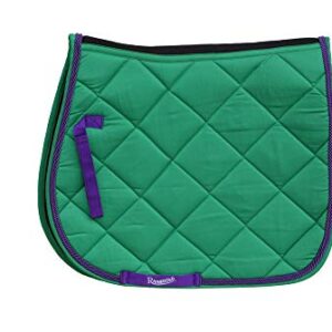 Rhinegold Unisex's 416-F-GRN Elite Carnival Saddle Pad, Green, Full