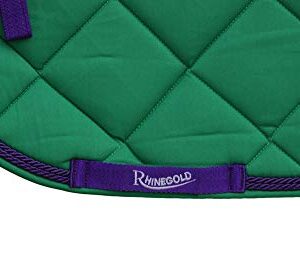 Rhinegold Unisex's 416-F-GRN Elite Carnival Saddle Pad, Green, Full