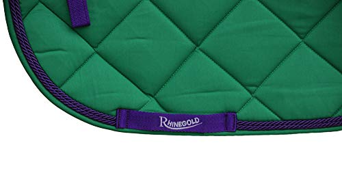 Rhinegold Unisex's 416-F-GRN Elite Carnival Saddle Pad, Green, Full