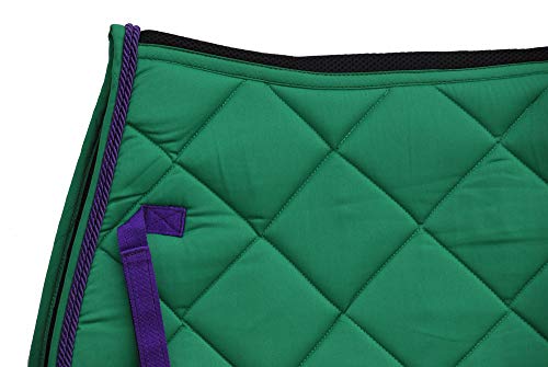 Rhinegold Unisex's 416-F-GRN Elite Carnival Saddle Pad, Green, Full