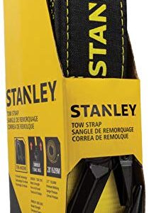 STANLEY S1051 Tow Strap with Tri-Hook (2 in. x 20 ft.) - 9,000 LB Break Strength/for Disabled Recreational Vehicles