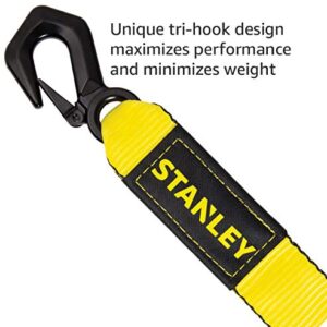 STANLEY S1051 Tow Strap with Tri-Hook (2 in. x 20 ft.) - 9,000 LB Break Strength/for Disabled Recreational Vehicles