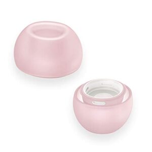 FRTMA Replacement Ear Tips/Silicone Earbuds Covers Compatible with AirPods Pro 2019 Wireless Ear Phones, 1 Pair Ear Piece (Medium), Transparent Pink