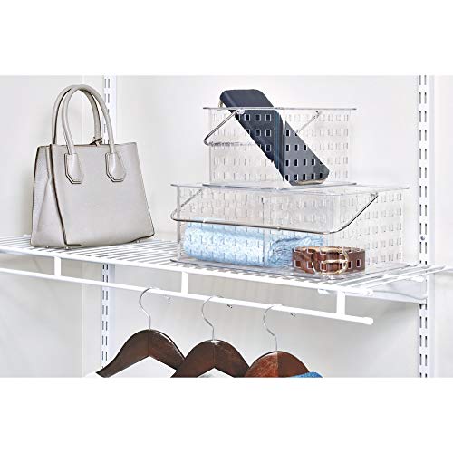 iDesign - 88000 Spa BPA-Free Plastic Stacking Organizer Handle, 8.69" x 13.94" x 5.13", Divided Basket