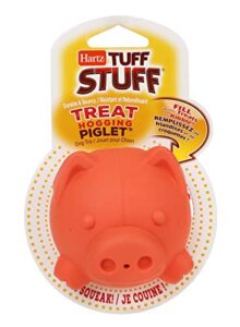 hartz tuff stuff treat hogging piglet dog toy treat dispenser for dogs, 1 count