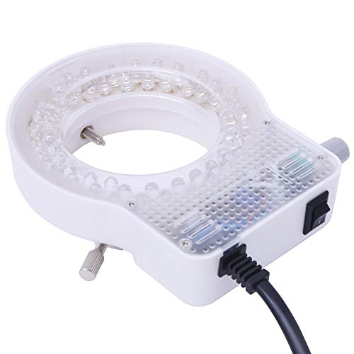 60LED Adjustable Brightness Microscope Ring Light Lamp Illuminator for Stereo Scope Microscope Supplier with Dimmer US Plug 110~240V